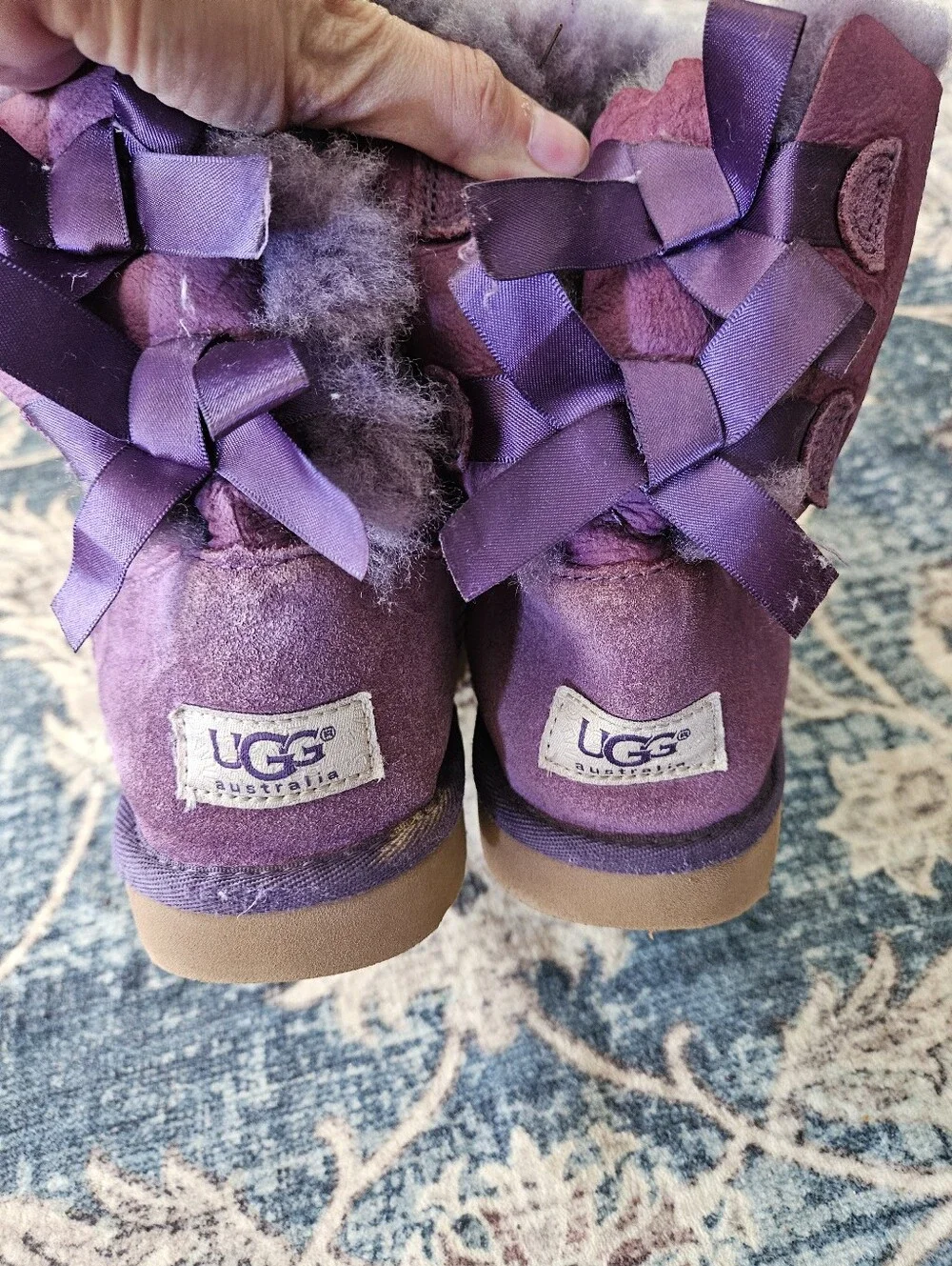 UGG Women's Purple Shearling-Lined Winter Boots